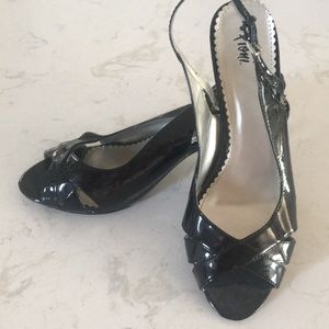 Black patient leather dress shoes